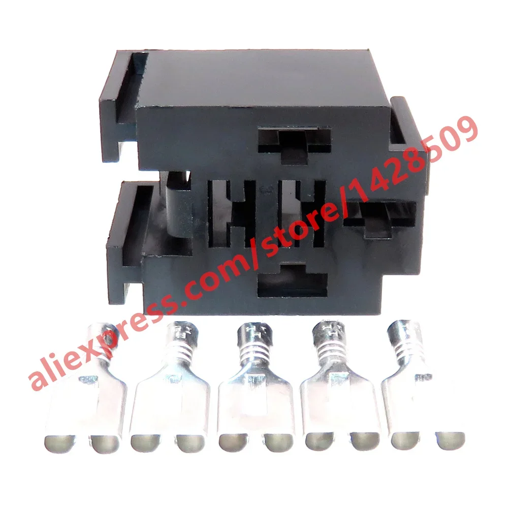 1 Set 5 Pin Auto Modification Parts 6.3 Series Car Relay Wiring Harness Plug Automobile Unsealed Electrical Connector