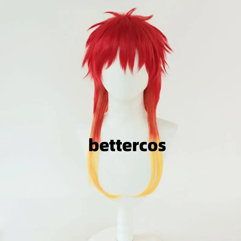 Chika Takiishi Cosplay Wig Anime WIND BREAKER Red Gradient Yellow Hair Heat-resistant Fiber Hair Wig Cap Halloween