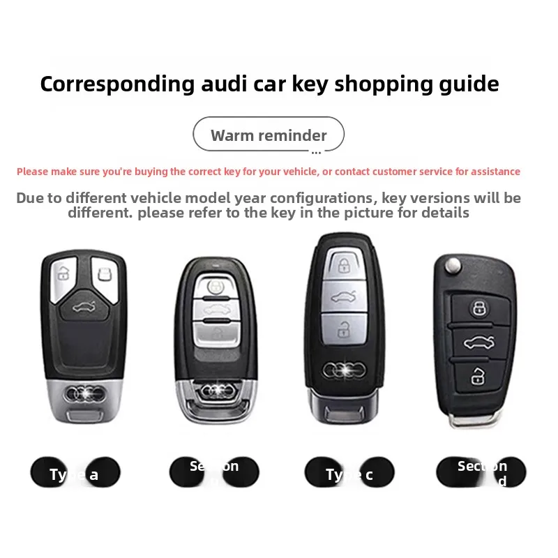 Soft ASB Car Smart Key Case Cover For Audi A6 A7 A8 E-tron Q5 Q8 C8 D5 Auto Styling Protection Shell Holder Accessories - view 6