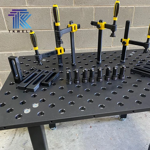 

TKweld Factory Produce Casting Steel 1000*800*200mm 3D Welding Table With Welding Table Clamps Nitriding