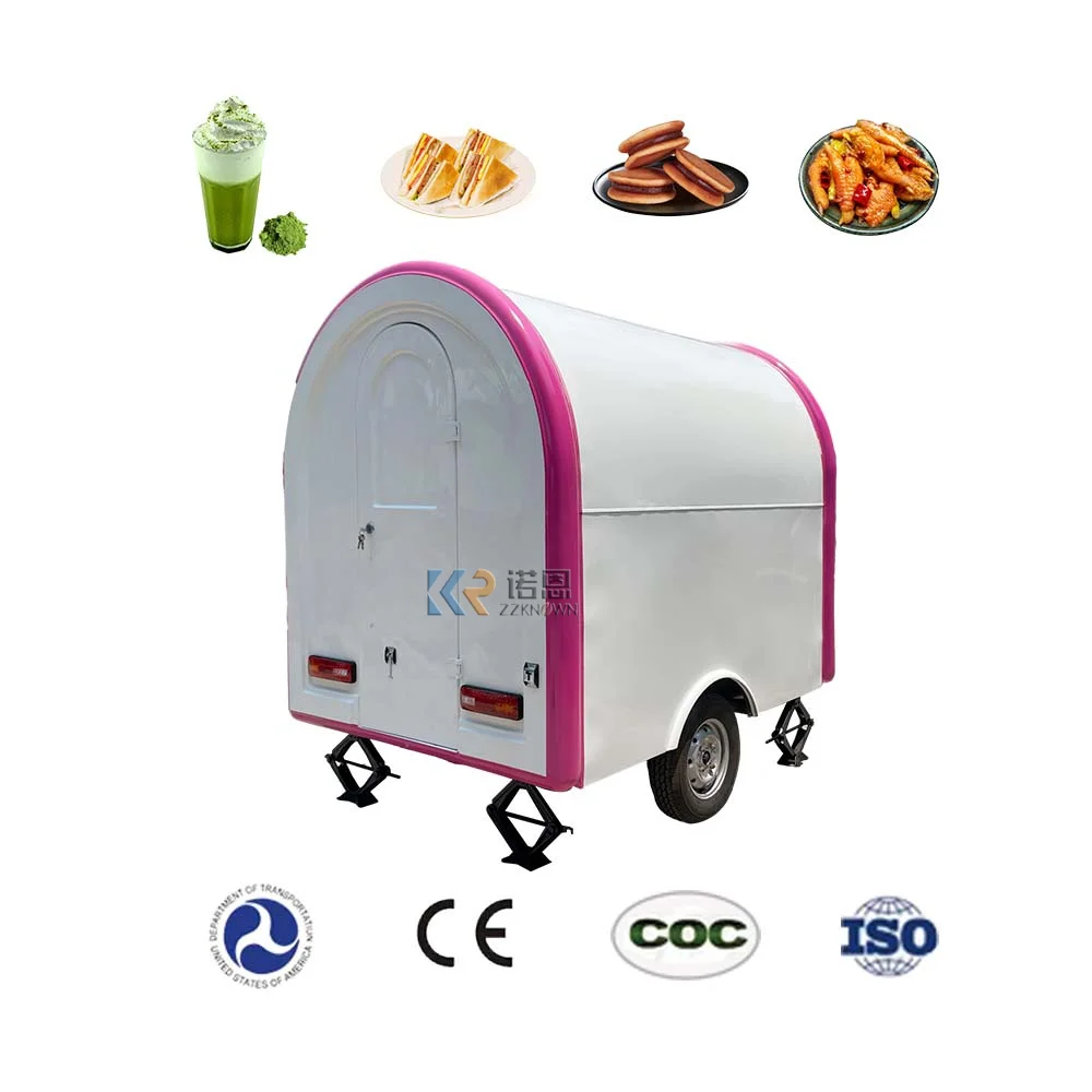 

Mobile Food Truck Kitchen Food Kiosk Outdoor Street Concession Trailer Hotdog Cart Mobile Vending Car with CE and DOT