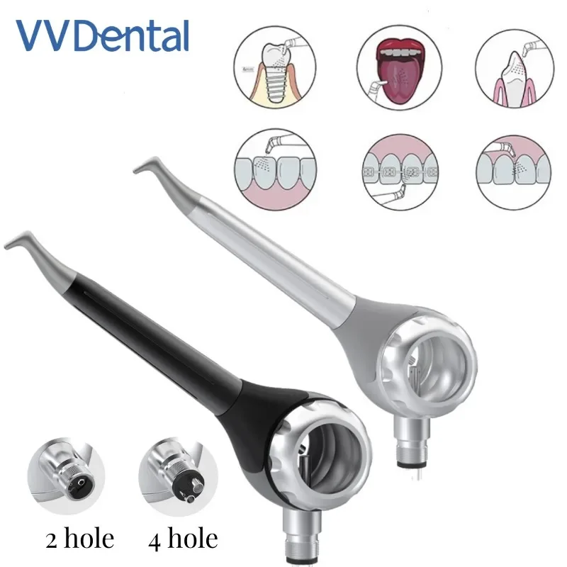 

VV Dental Teeth Polishing Handpiece Gun Whitening Spary Dental Air Polisher Dentistry Compatible 2/4 Holes Quick Connector