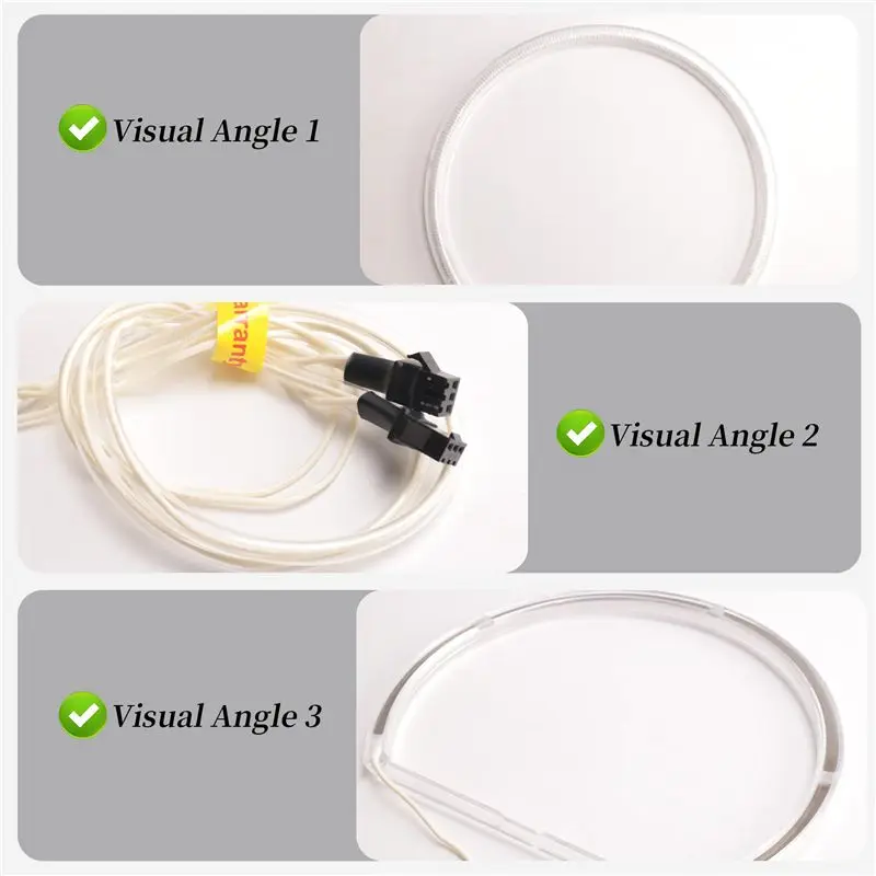 Superior-4X Ccfl Angel Eye Halo Led Ring Light White Non-Projector For Bmw E46 3 Series view 5