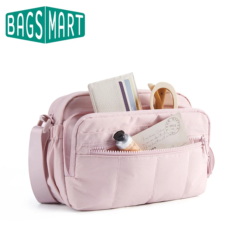 

Женская сумка-хобо BAGSMART, сумка через плечо для колледжа, вместительная повседневная сумка, водонепроницаемая легкая сумка на плечо для ежедневных поездок