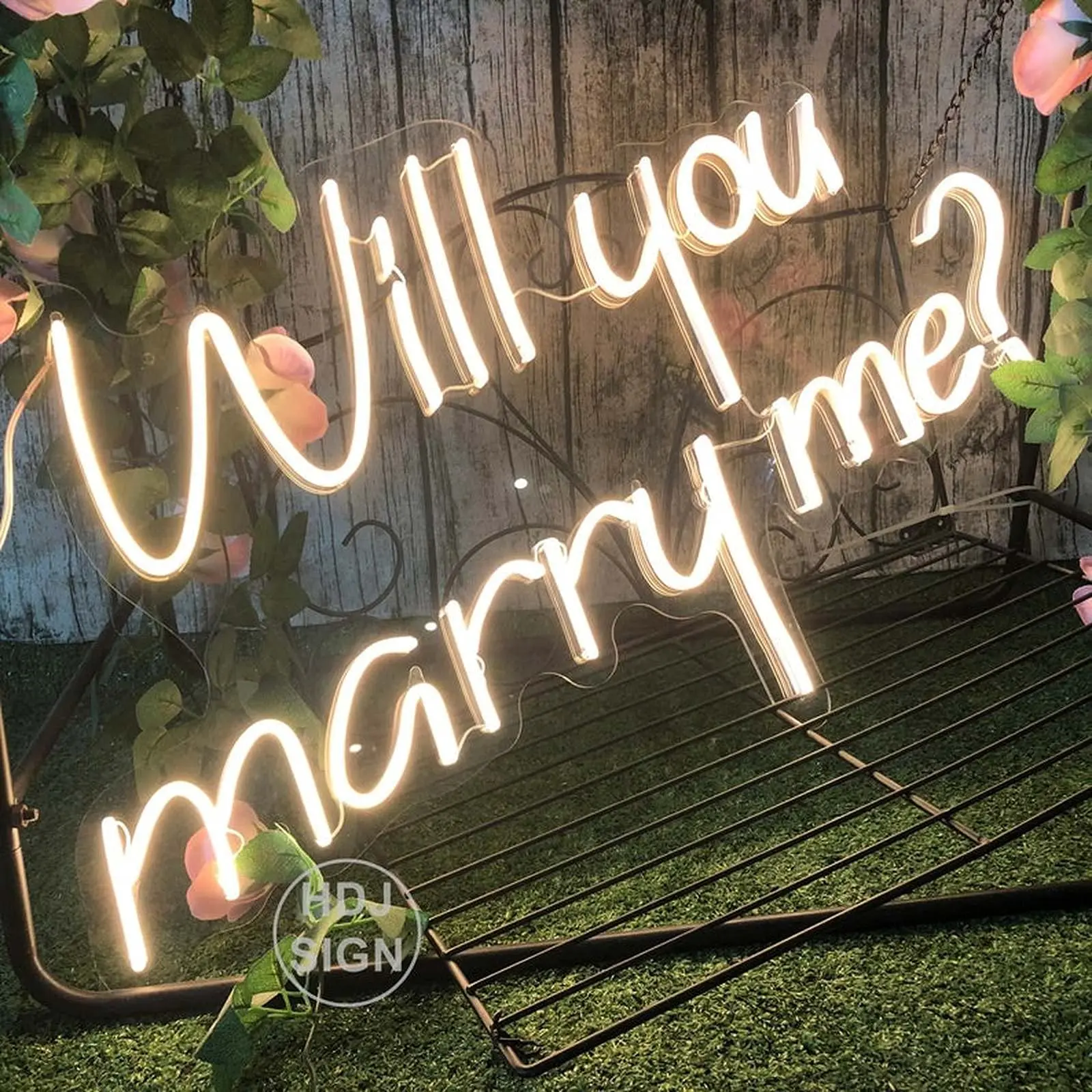 Marry Me Neon Sign Light Wall Art Gifts,Neon Sign Acrylic Wall Decorations Neon Sign for Wedding Party Led Neon Light Sign Decor