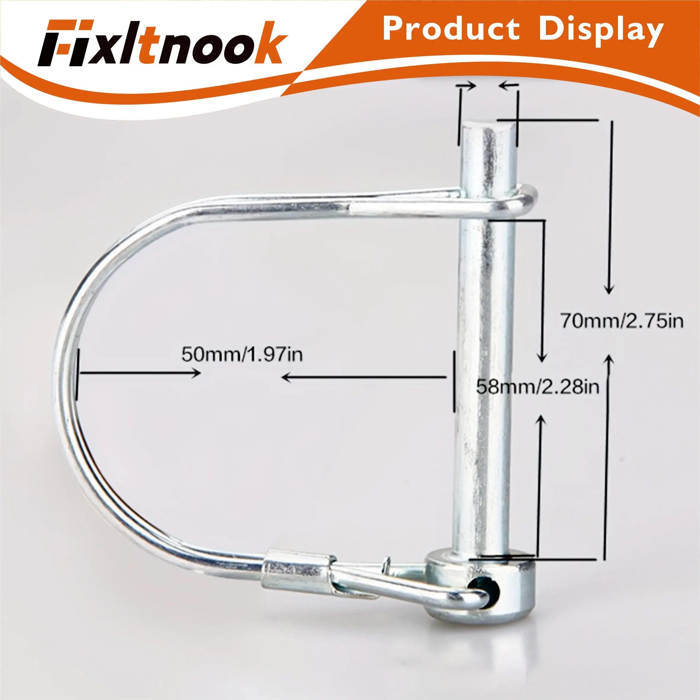 Farm trailer lawn garden with 6 1/4 inch heavy-duty stainless steel spring locking pins