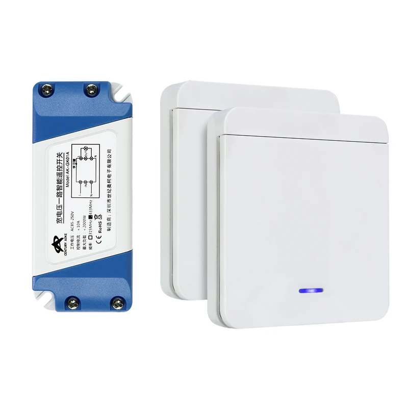 Universal  AC110v 220v  RF  wireless remote light control switch   appliances/lighting  bulbs Stairs pasted panel transmitter