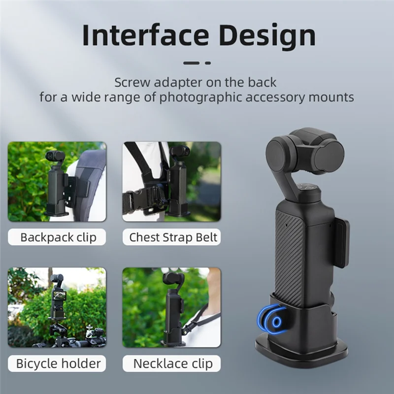 ABZZ-адаптер для камеры, крепление для DJI Osmo Pocket 3, держатель на шею, регулируемый нагрудный ремень, зажим для рюкзака, простота установки в стиле C