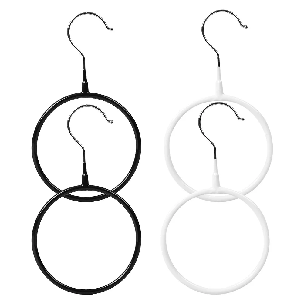 

4 Pcs Closet Round Hanger Scarf Display Stand Coat Stainless Steel Hanging Organizer