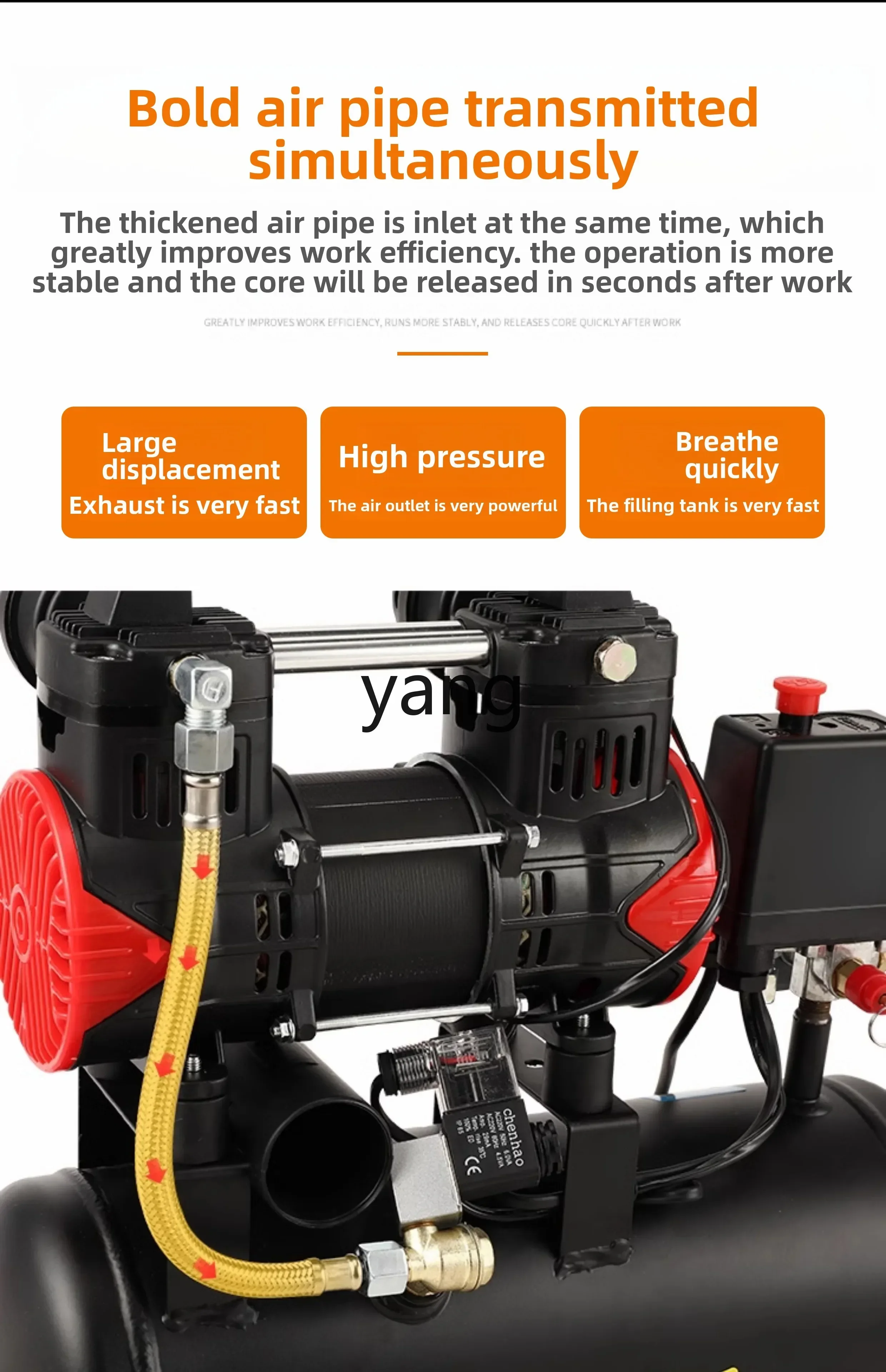 LH ölfreier Luftkompressor in Industriequalität, Hochdruck-Luftpumpe, Holzbearbeitung, Malerei, leiser Luftkompressor
