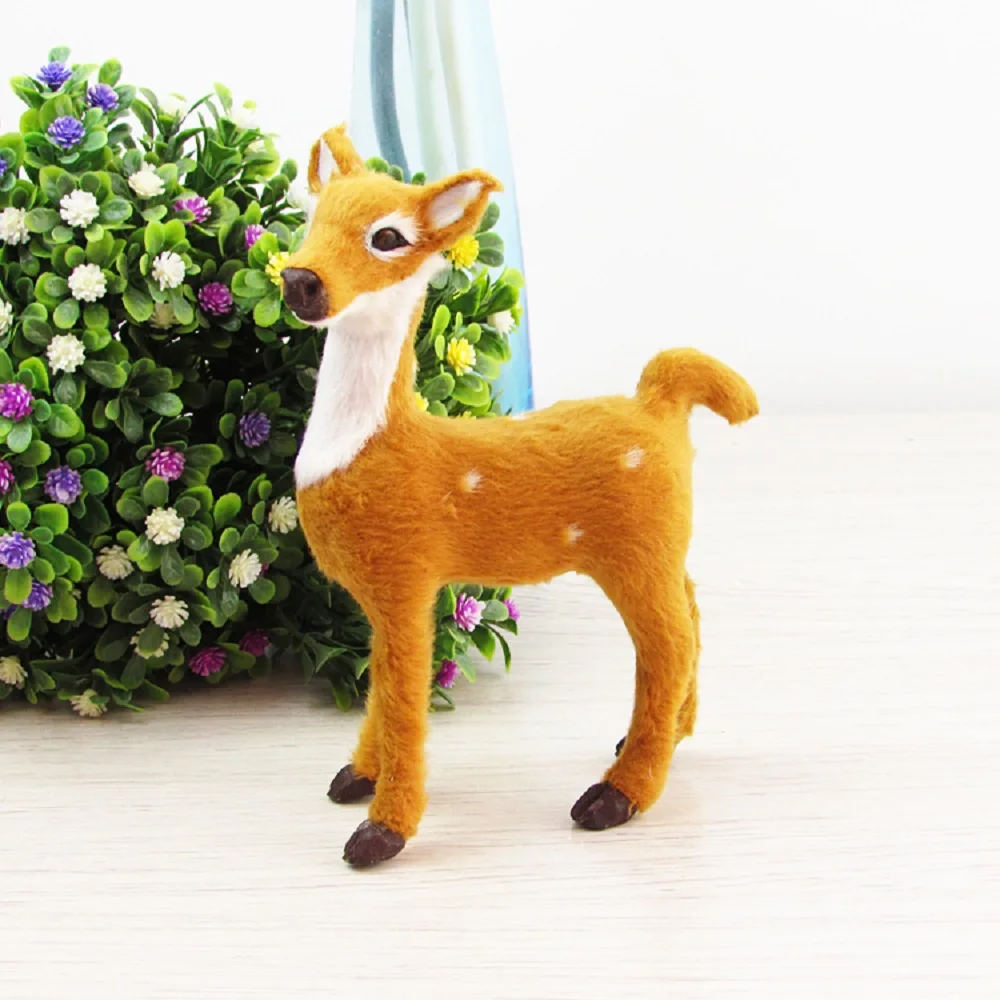 

Small Cute Simulation Sika Deer Toy Model 12x4x16cm Home Decoration Miniature Animal Props Collectible