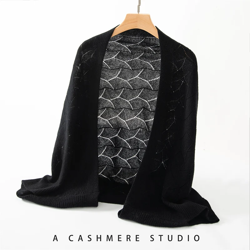 2023 Trend Wool Cashmere Openwork Rhombus Shawl Women Perfect Acc Wool Wrap Casual Neck Scarf Warm Cappa Soft Fashion Mantles