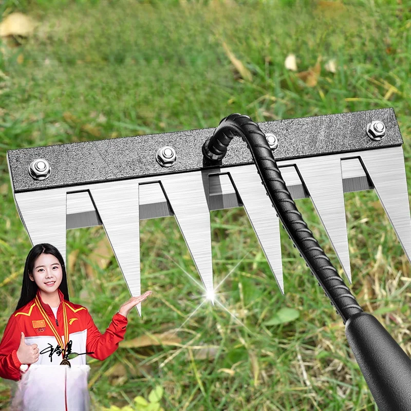 multifunctional-weed-removal-tool-manganese-steel-cultivator-loose-soil-turnover-farm-use-grass-rake-digital-brand