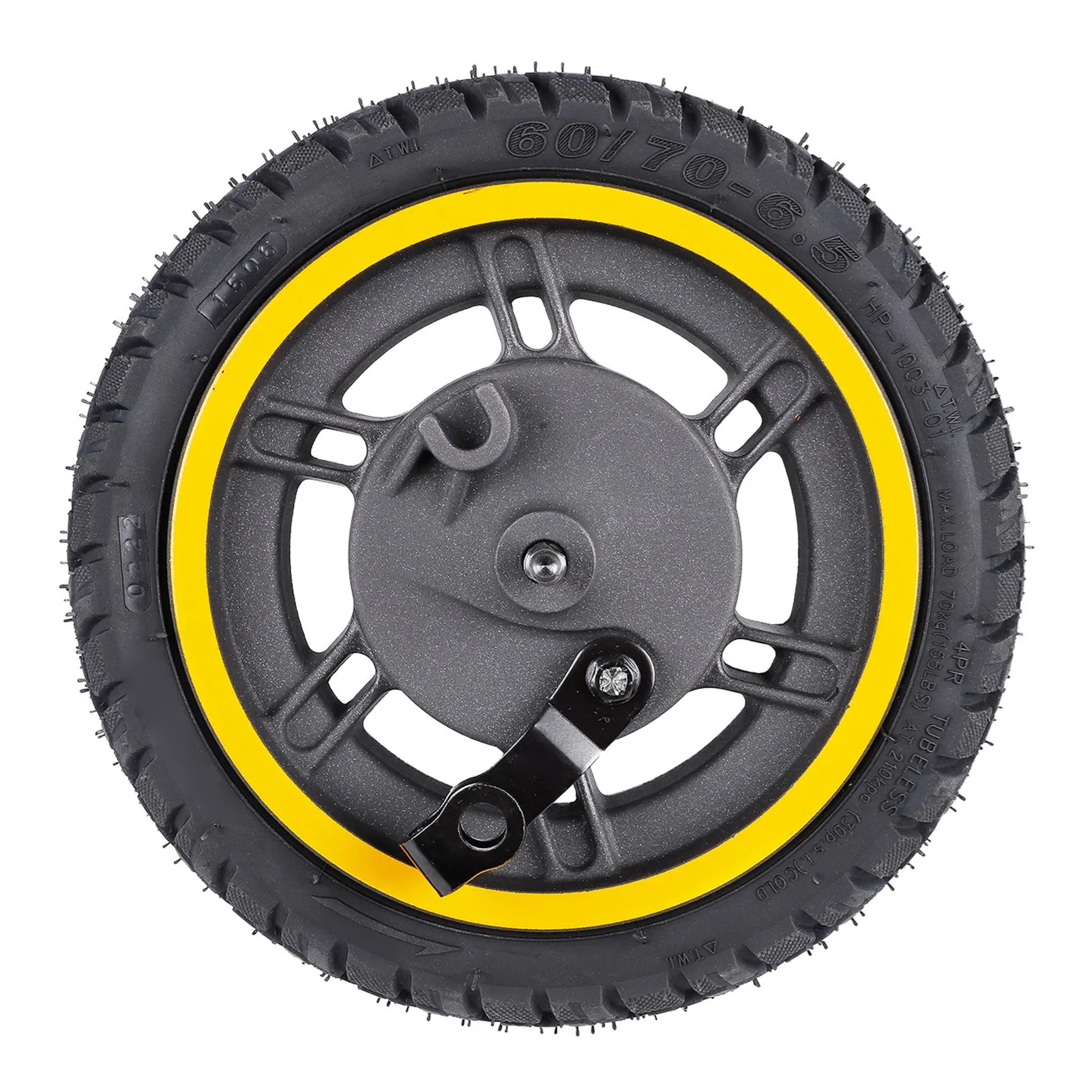 

10 Inch 60/70-6.5 Front Wheel Tire Replacement for G30 G30D Electric Scooter Front Wheel Hub with Brake