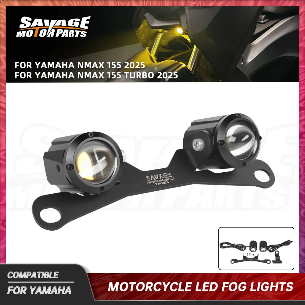 

2025 NMAX 155 мотоциклетные фары противотуманные фары для Yamaha NMAX 155 Turbo мотоциклетные светодиодные вспомогательные фары дальнего света прожектор фары