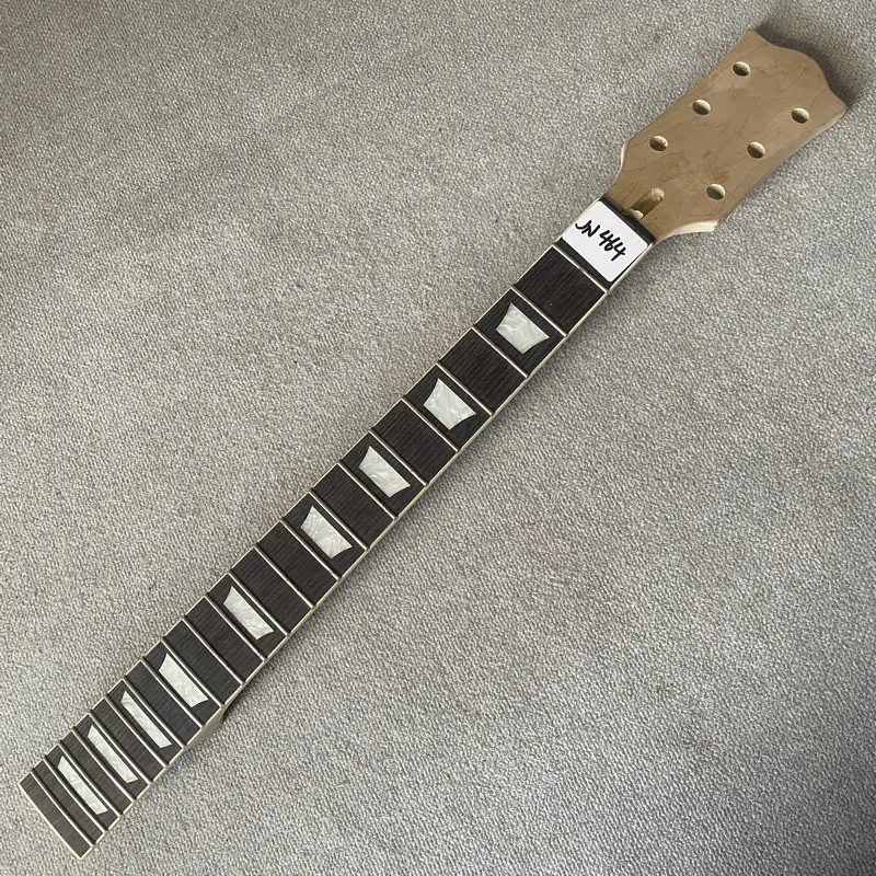 jN646 Unfinished Machine Head L3+R3 6 String Electric Guitar Neck 22 Frets White Block Inlay  No Paints DIY And Replace Parts