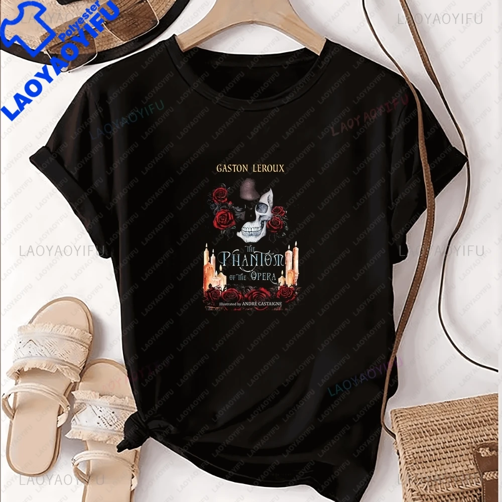 New Musical on THE Market -THE PHANTOM OF THE OPERA Summer Trendy Sleeve Unisex Shirt Patterned Large T-shirt