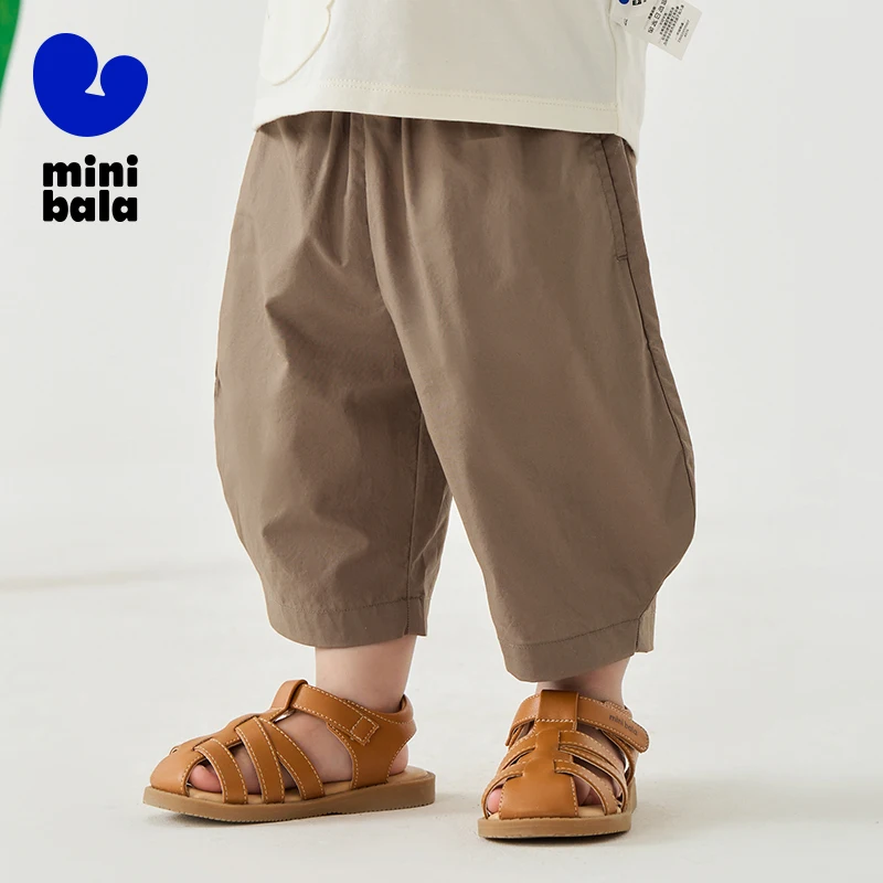 

Mini Bala Girls Shorts Summer Sweet Loose Cotton Bloomer Capri Pants