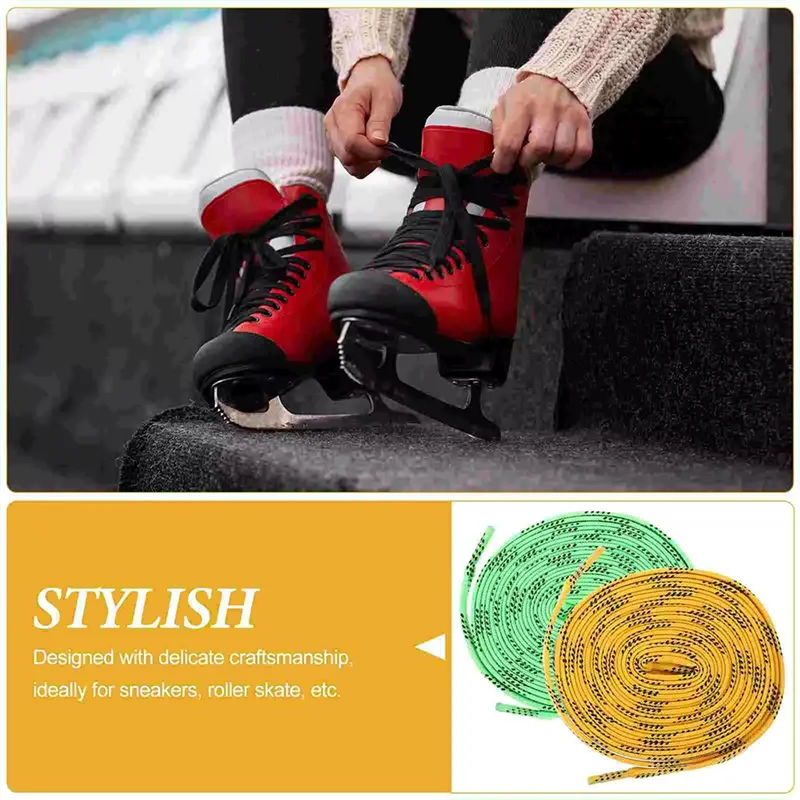 A64T-Hockey Skate Laces Hockey Laces Wide Ice Skate Lace Strap Ice Hockey Skate Accessories For Ice Hockey