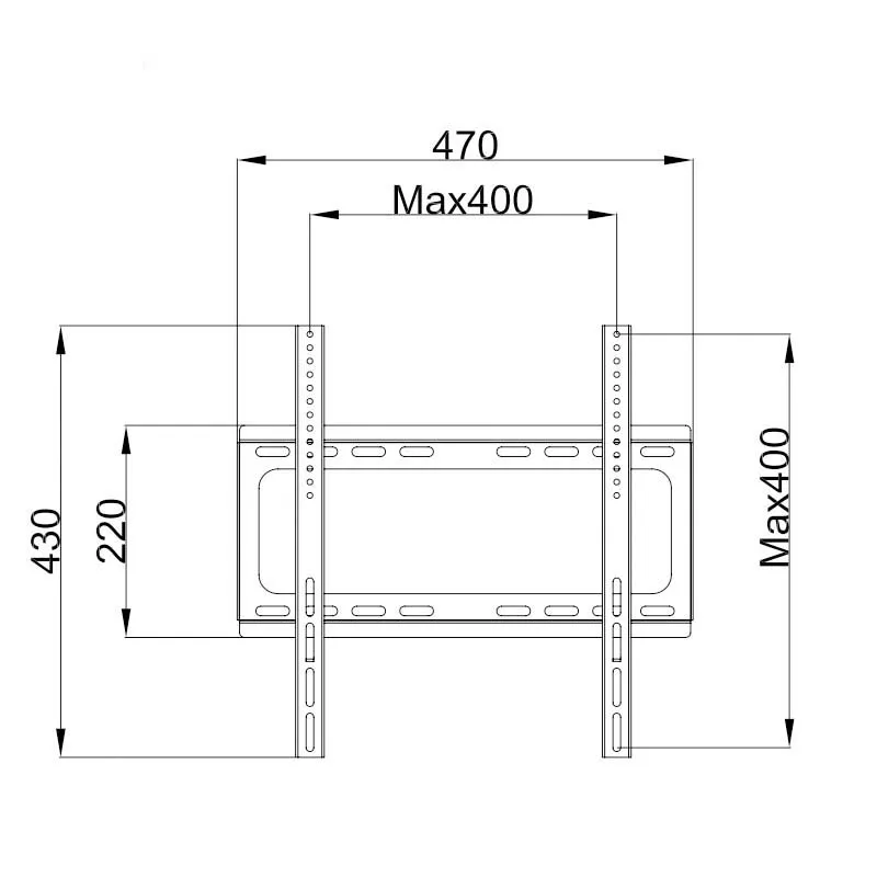 Uniwersalny uchwyt ścienny do telewizorów o przekątnej 26-55 cali LED do telewizorów plazmowych o przekątnej do VESA 400x400 mm i udźwigu 110 funtów