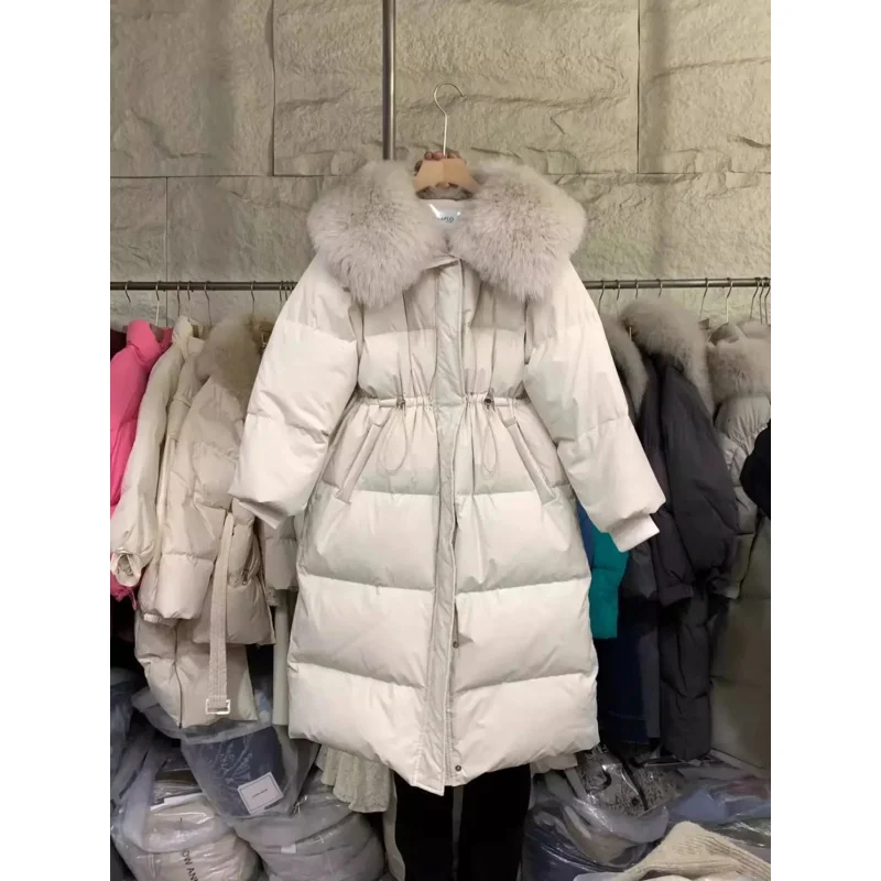 

Plus Size Loose Fashionable Cotton Jacket with Fur Collar Mid-Length Sexy Style Polyester Fiber Filling Short Length Casual