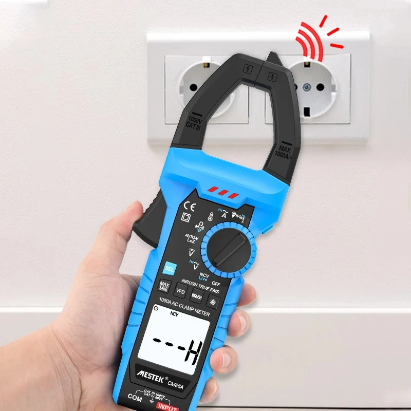 CM86 1000A DC/AC Current Digital Clamp Meter Auto Range Multimeter True-RMS High Precision Volt Temperature Hz Test Clamp Meter