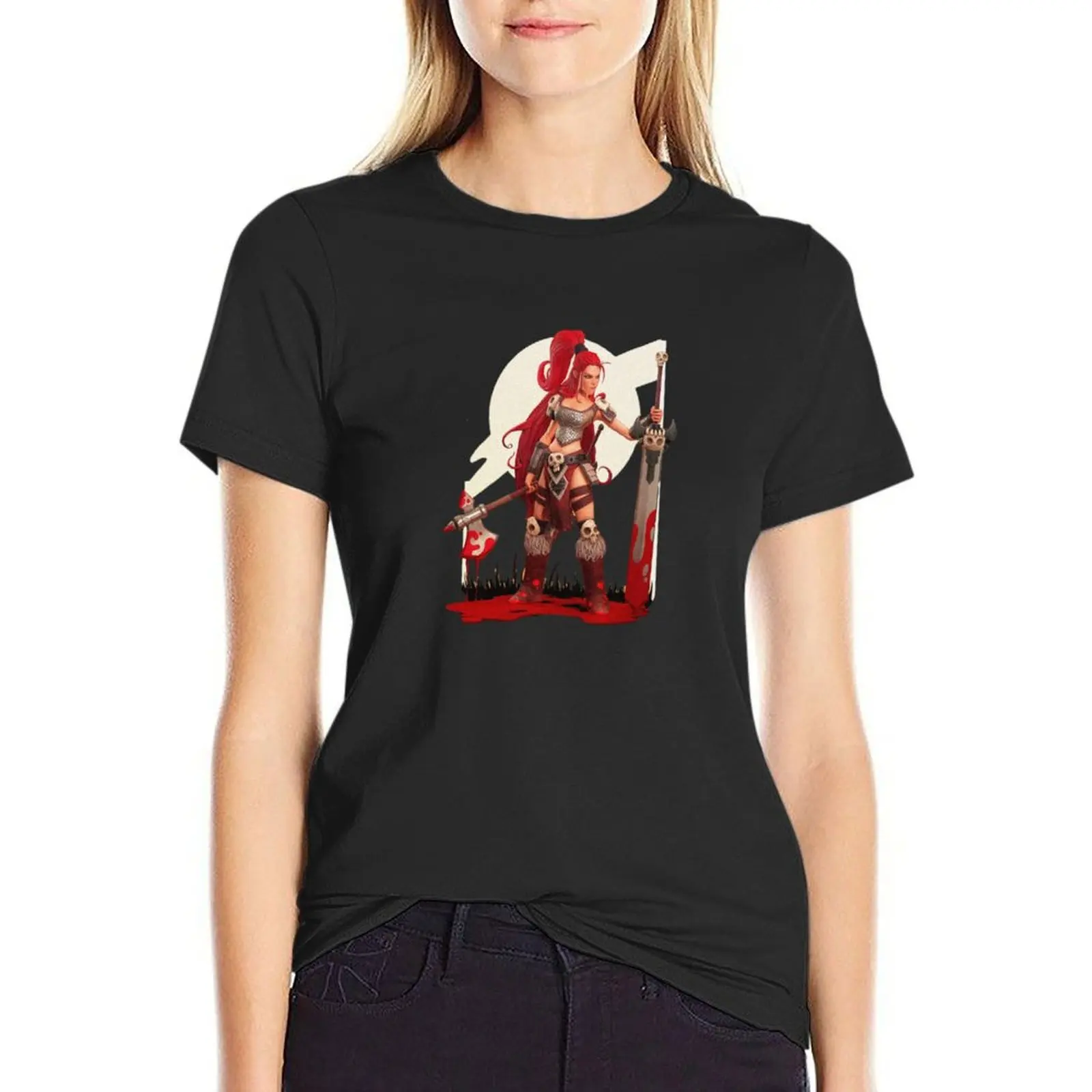

Red Sonja T-Shirt anime graphics female graphic t-shirts for Women