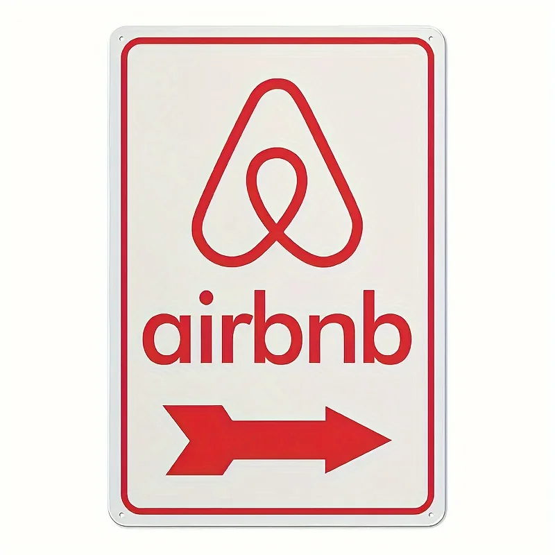 Vintage Airbnb Sign -  Inch Metal Wall Decor, Easy to Install, Weatherproof for Indoor/Outdoor Use, Perfect for Home, Office & A