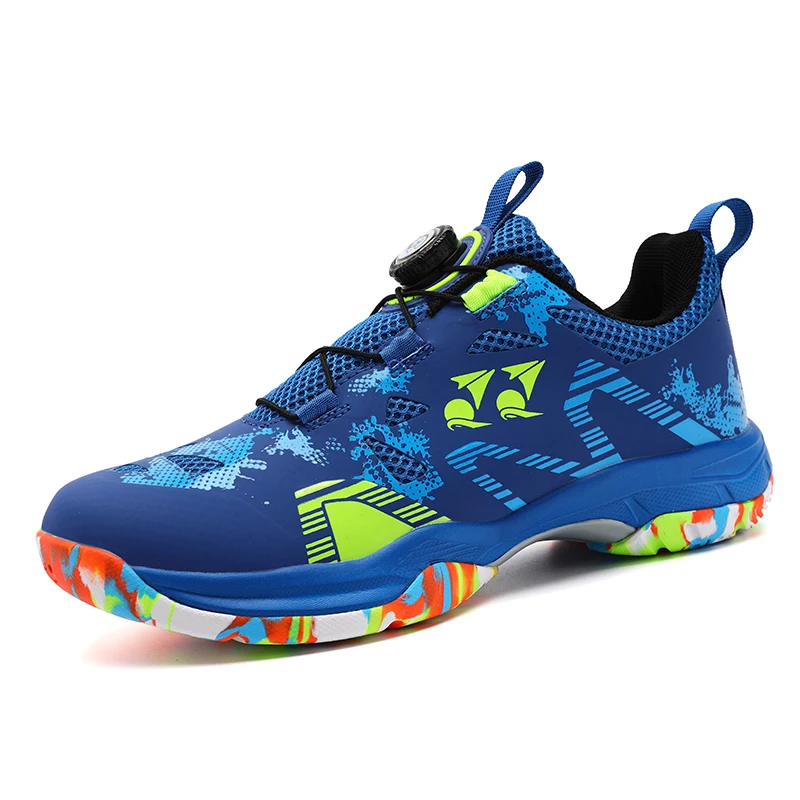 

New badminton shoes with unisex rotating buckle system, lightweight MD midsole, wear-resistant rubber outsole, indoor and outdoo
