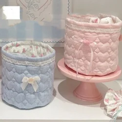 Love Cylinder Desktop Storage Organizer Basket Household Goods