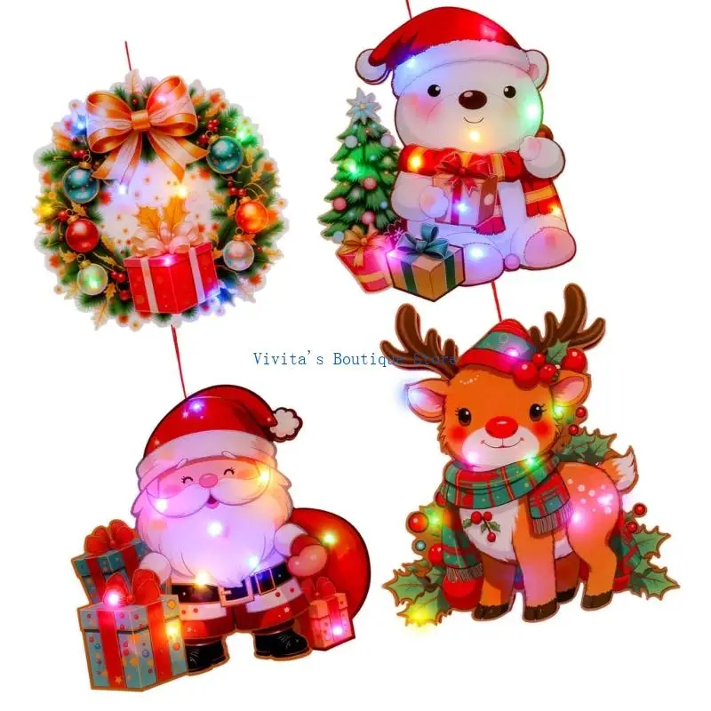 

Vibrantly LED Christmas Hanging Decorations Glowing Ornamentation For Festival Indoor and Outdoor Holiday Atmospheres M76D