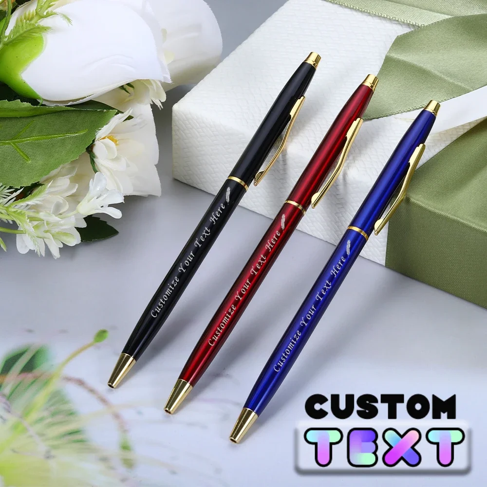 

Personalized Luxury Ballpoint Pen Custom Text Items School Teacher Gift Pens for Writing Office Supplies Advertising Stationery