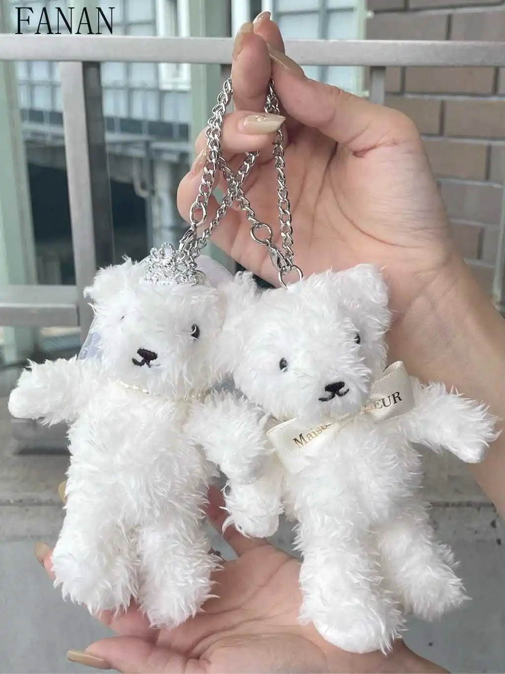 

Сумки, аксессуары для женщин, японский стиль, новинка 2025, модный милый орнамент, вышитый кулон в виде медведя, милые легкие органайзеры