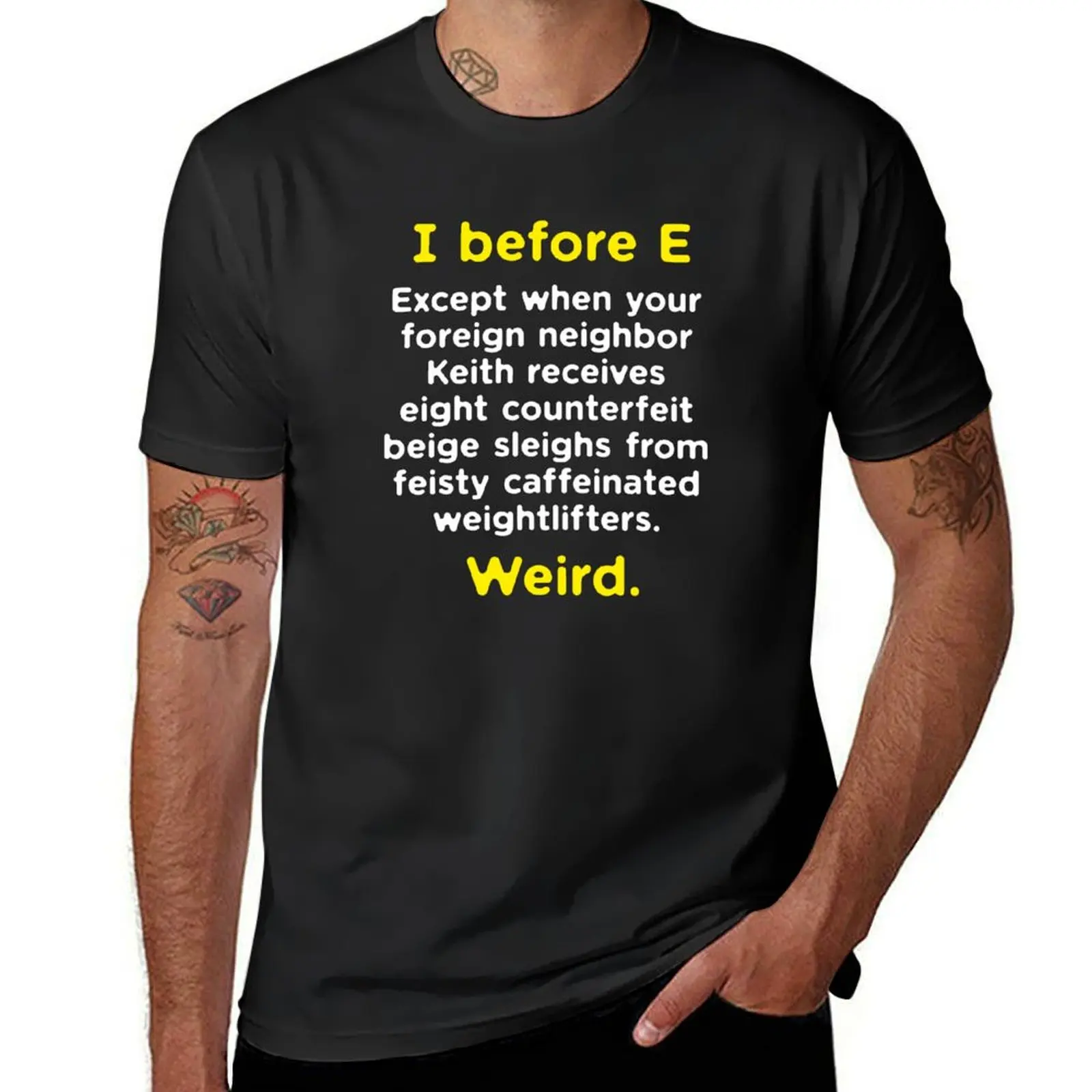 Funny English Grammar geek nerd I before E T-Shirt sublime Aesthetic clothing aesthetic clothes mens clothes