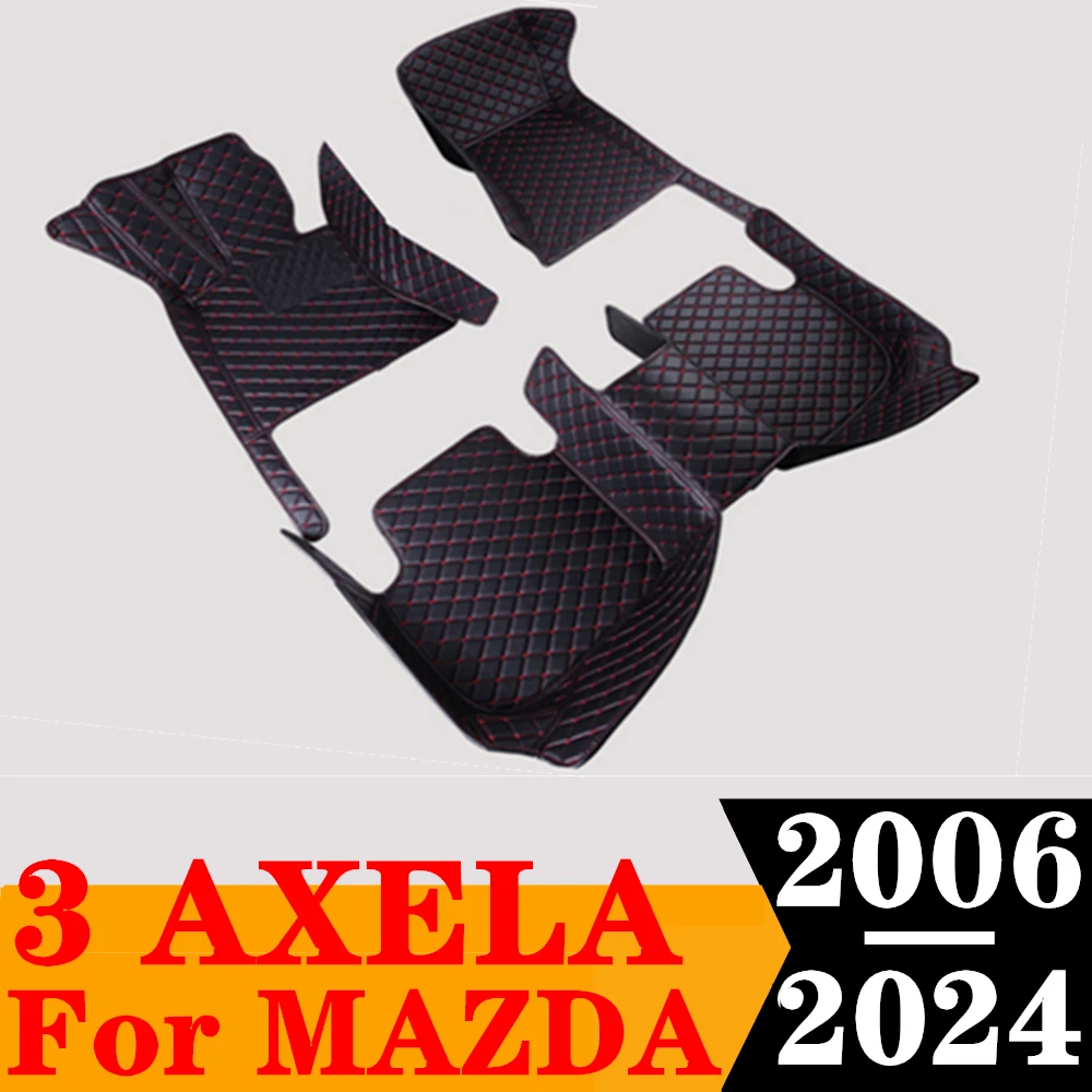 

Автомобильные коврики для Mazda 3 Axela 2024 23 2022 2021 20 2019-2006, подходящие под заказ накладки на ножки автомобиля, коврик, крышка, внутренние детали