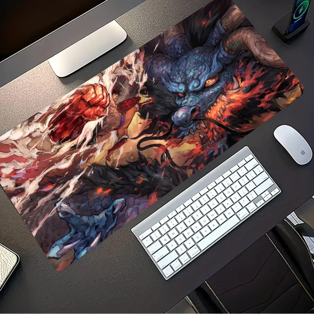 Anime Luffy Kaido Battle Mouse Pad Large Extended Non-slip CP Desk Mat Gamer Desk Mat Locking Edge Large Keyboard Pad For Office
