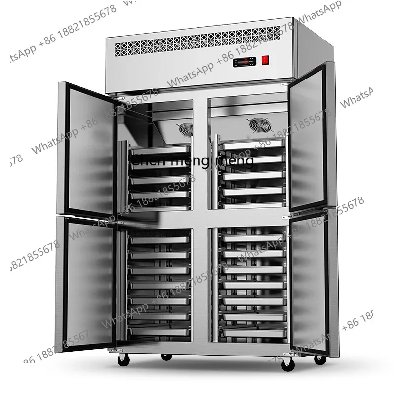 X Congélateur réfrigéré commercial, congelé et frais, réfrigérateur de grande capacité à six portes, congélateur refroidi par air enfichable