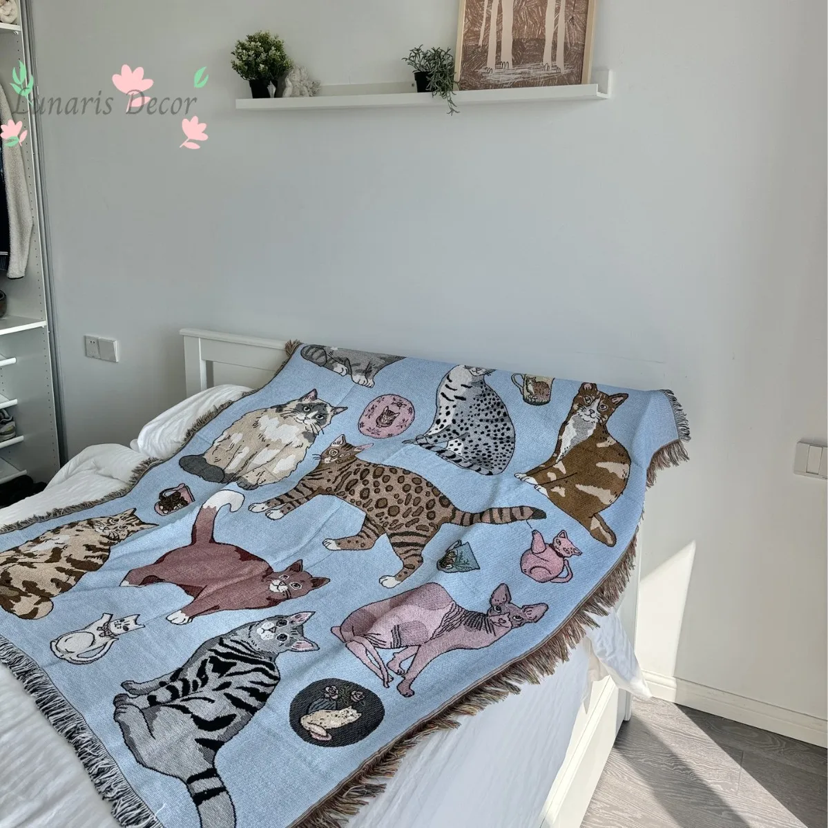

Karenmabon sofa, blanket, blue cat