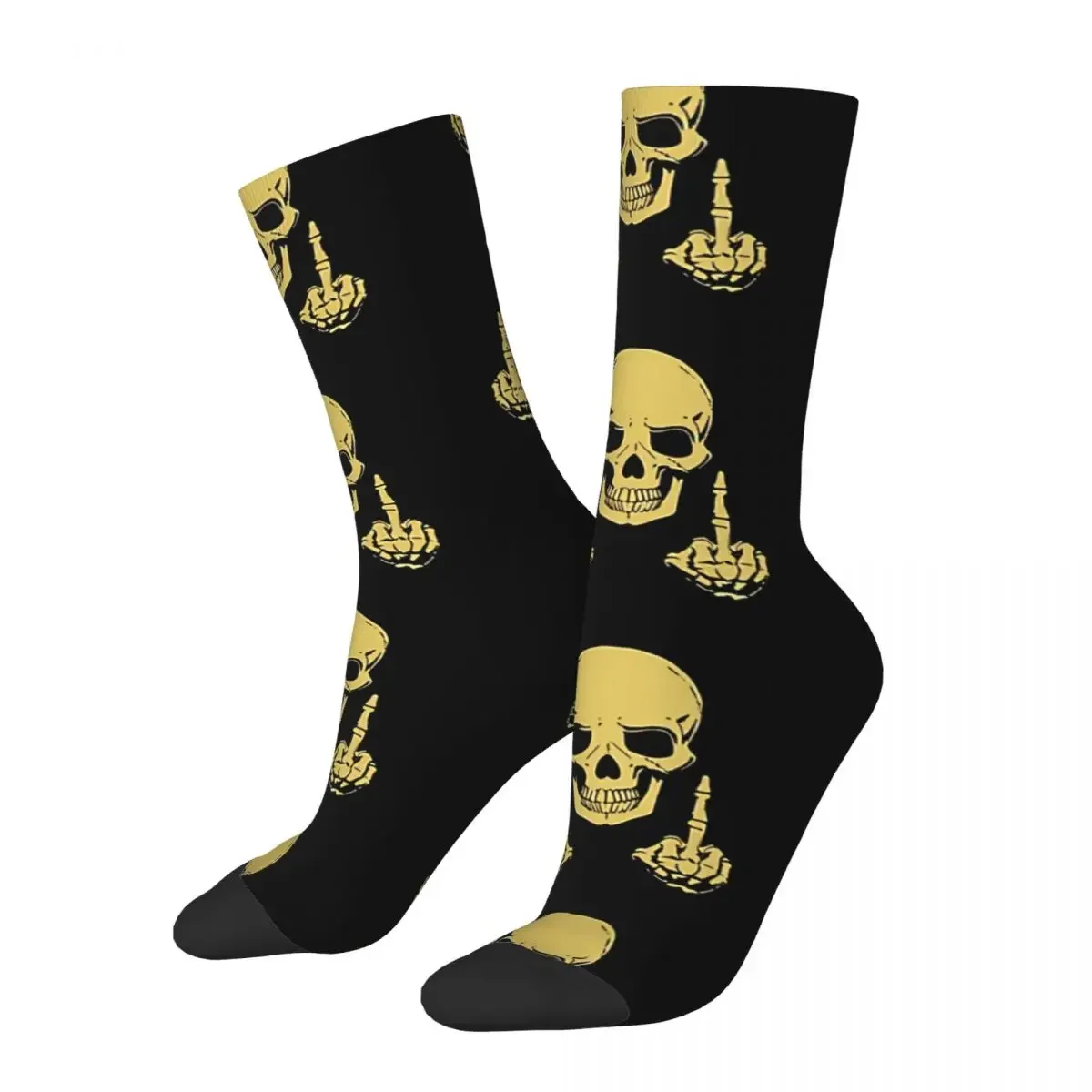 Hip Hop Retro Skeleton Flippin Crazy Men's Socks Skull Unisex Harajuku Seamless Printed Novelty Happy Crew Sock Boys Gift