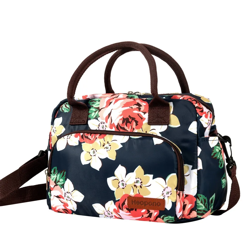 الموضة المحمولة حقيبة الغداء النايلون 11 لتر يده معزول حقيبة يد مقاوم للماء سعة كبيرة الفاكهة الطازجة حفظ الحقيبة مكتب #3