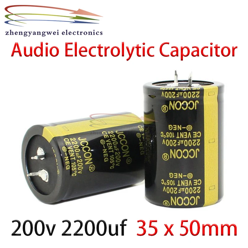 

10pcs 35x50mm black 2200uf 200v Audio Electrolytic Capacitor For Hifi Amplifier Low