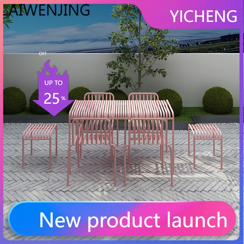 

Комплект уличной мебели LYY: Стол и стулья для отдыха на открытом воздухе, кованые, простые, для двора