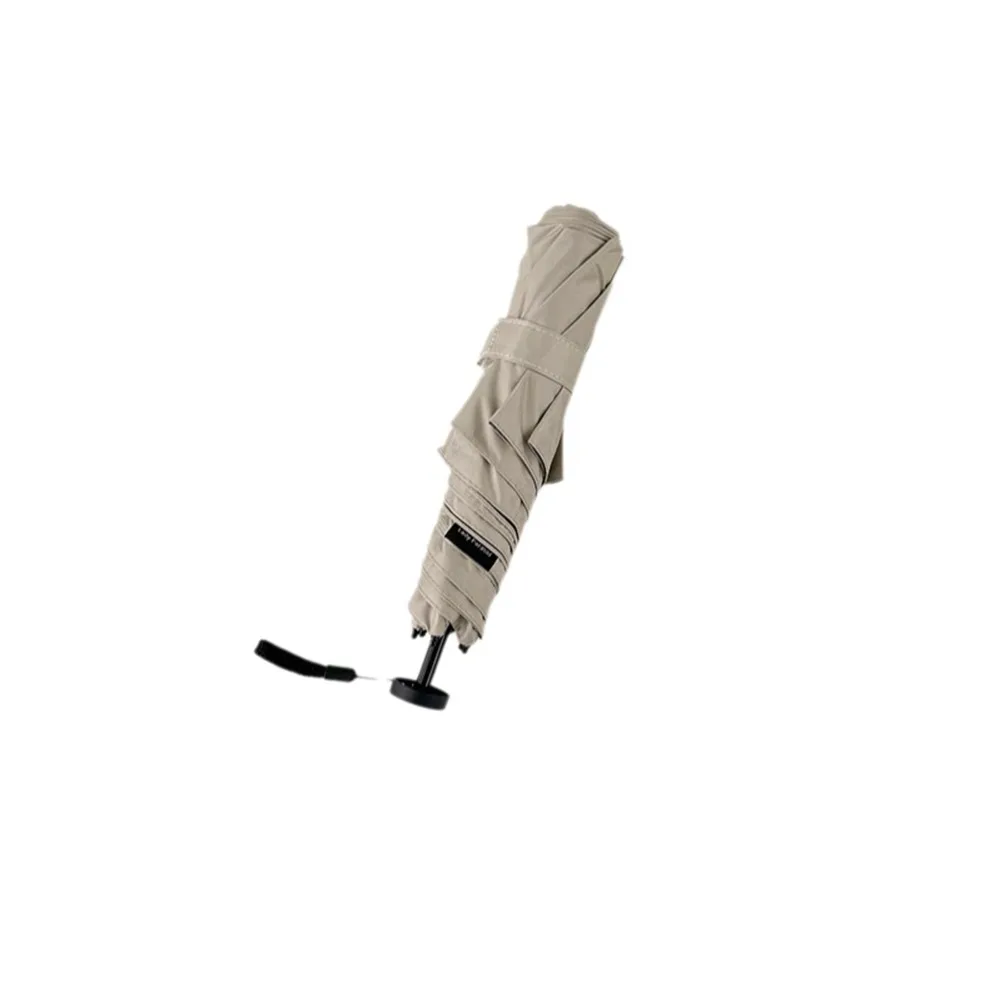UV Protection Ultra-Light Umbrella Black Coating 6-Rib Sunshade Umbrella Ultra-thin Manual Portable Parasol Travel Use