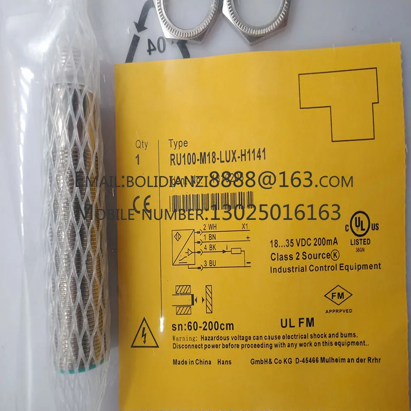 

New ultrasonic sensor RU100-M18-LUX-H1141 in stock