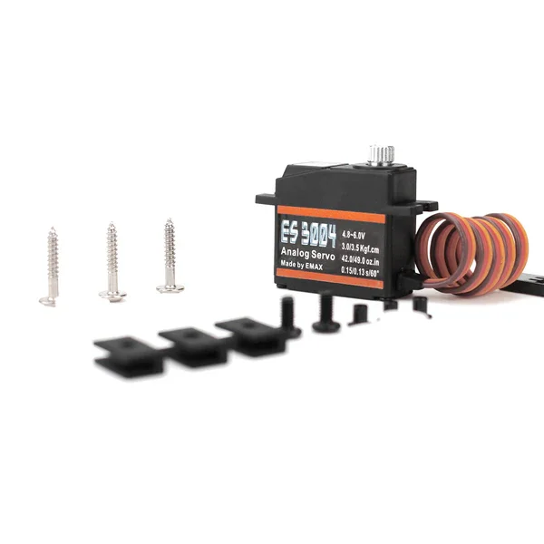

EMAX Official ES3004 17g 3.5kg 0.13sec 23T Metal Gear Analog Servo For RC Airplane ES3104 upgrade