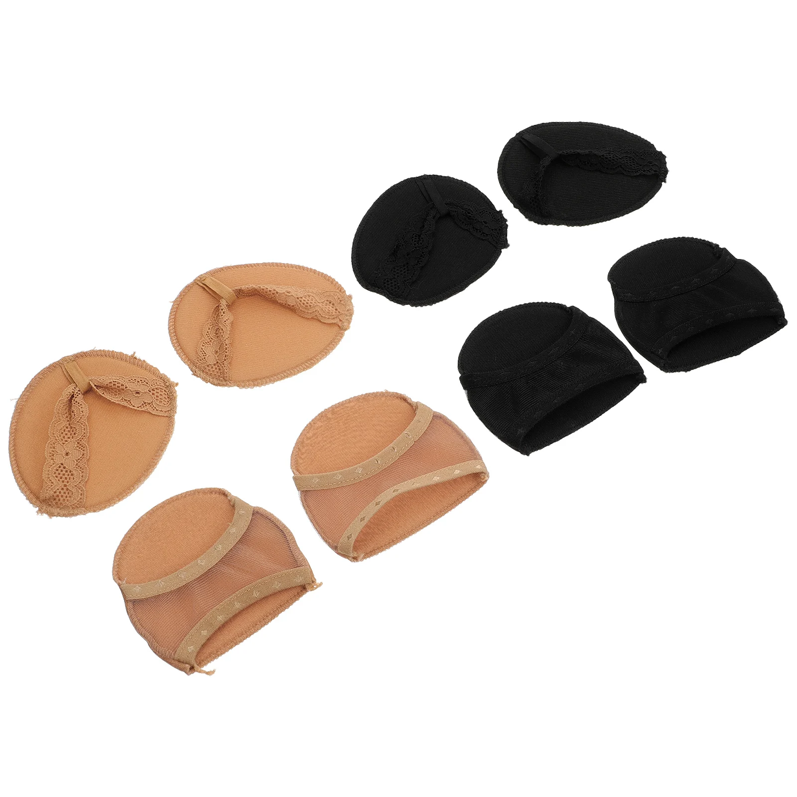 

4 Pairs High Heel Pads Soft Cotton Half Front Insoles Metatarsal Cushions Women Flat Shoes Anti Slip Inserts Foot Care Tools