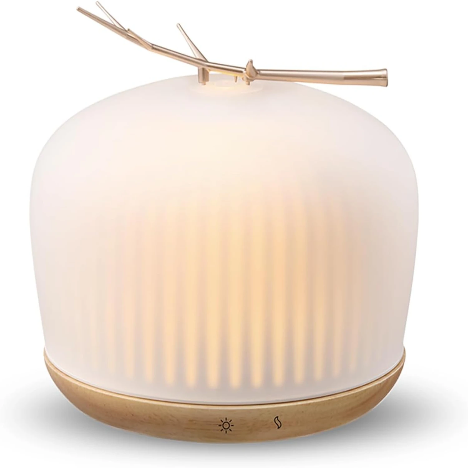 

Elegant Essential Oil Diffuser with Solid Wood Base and 230ml Frosted Glass - Tranquil Atmosphere, Sophisticated Touch, Relaxing