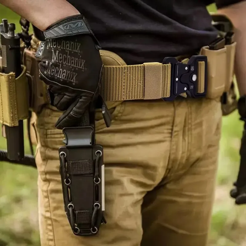 Adjustable Tactical Belt Quick Release Outdoor Work Belt Combat CS Paintball Padded Unisex Waist Belts Hunting Accessories