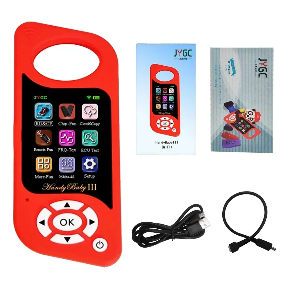 

2023 JYGC JMD Handy Baby 3 Key Programmer Chip Generate Copy ID46/4D/48/70/83/72G/42/8C/11/12/13/33 King/Red Super Chips