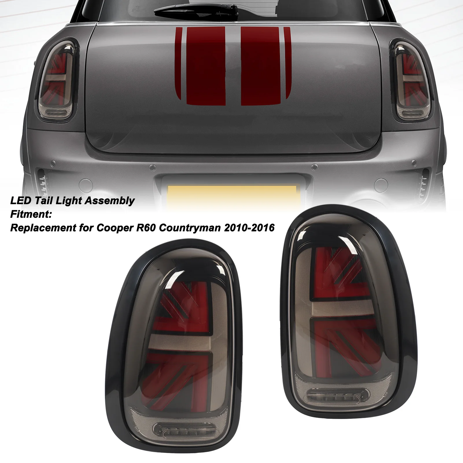 

LED Tail Light Stylish Look Enhanced Visibility Versatile Tail Light Turn Signal Light for R60 2010 To 2016
